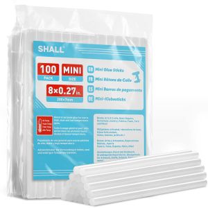 Mini Bâtons de Colle Chaude,7mm x 200mm,Paquet de 100 Bâtons de Pistolet à Colle Chaude Transparents,Polyvalent,Bon pour le Bricolage - Neuf