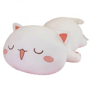 Oreiller de couchage en peluche super doux en forme de chat pêche pour l'anniversaire des filles-B - Neuf