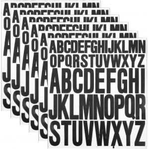 Lettres Adh&eacute;sives, 25mm 5mm Lettres Adh&eacute;sives Scrapbooking Stickers Scrapbooking Lettres Autocollants Alphabet En Vinyle Imperm&eacute;able Pour Artisanat, Bo&icirc;tes Aux Lettres-6 Pcs(Noir) - Neuf