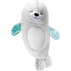 Kalanka-Infantino - Peluche Veilleuse Phoque Pour B&eacute;b&eacute; - Peluche Sensorielle - Douce Lum&egrave;re - Veilleuse Amovible - 8 Berceuses Et 5 Sons De La Nature - Relaxante - Doux - Facile &Agrave; Nettoyer Et &Agrave; Fixer - Neuf