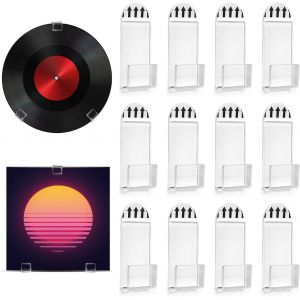 Lot De 12 Supports Muraux En Vinyle, Étagères En Acrylique, Présentoirs En Vinyle, Supports Muraux Pour Disques Vinyles, Collection De Disques, Magazines, Décoration De Bureau À Domicile - Neuf
