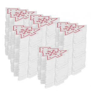 110 pi&egrave;ces de d&eacute;corations de No&euml;l en copeaux de bois sculpt&eacute;s en forme d'arbre de No&euml;l - Neuf