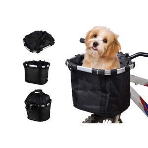Panier Pliable Pour V&eacute;lo Pour Chien Avec Fixation Rapide, Id&eacute;al Pour Les Animaux De Compagnie Et Une Utilisation En Ext&eacute;rieur. - Neuf