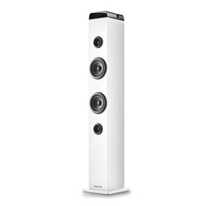 Tour de son Ngs SKYCHARMPROWHITE Puissance 50W, Fonction d'appairage multiple, Bluetooth, USB, Entr&eacute;e Optique, Entr&eacute;e Microphone - Neuf