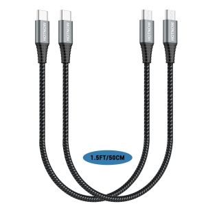Thef-Câble Usb C À Micro Usb 0,5m Lot De 2, Usb Type C À Micro Usb Charge Rapide Et Synchronisation Des Données - Neuf