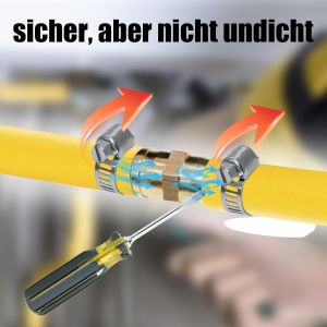 Lot de 8 raccords de tuyau en laiton avec 8 colliers de serrage pour carburant,conduites d'air,conduites d'eau,d'huile (6 mm,8 mm,10 mm,12 mm) - Neuf