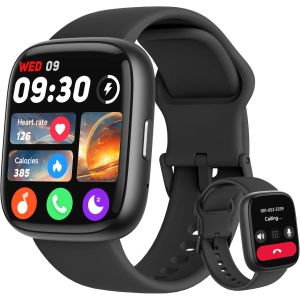 ChenQuanSarl-Montre Connect&eacute;e Avec Appel Bluetooth, Montre &Eacute;tanche Natation Ip68, 1,83"" Smartwatch Femme Homme, 100+ Sports, Fr&eacute;quence Cardiaque, Spo2, Pression, Sommeil, Fitness Tracker Pour Android - Neuf