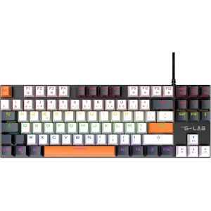 Keyz Mercury Colors - Clavier Mécanique Tkl 87 Touches Orange,Blanc Et Noir,Mécanique Filaire Usb,Rétroéclairage Led Rgb- Clavier Gamer Compact Pc/Ps5/Xbox - New 2024 - Neuf