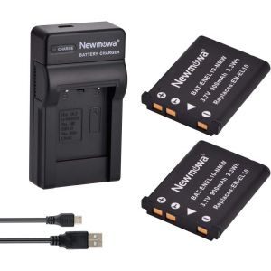 Replacement EN-EL10 (2) Battery and Portable USB Charger Kit for Nikon Coolpix S60, S80, S200, S202, S203, S205, S210, S220, S225, S230, S500, S510, S520, S570, S600, S700 0, s30 00 - Neuf