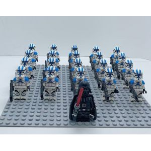 21pièces star wars mini figurine action garde blocs de construction jouet - costume de soldat robot - combat figure assemblée - jouets amusants - thème style pendules-Aucune plaque de base fournie - Neuf