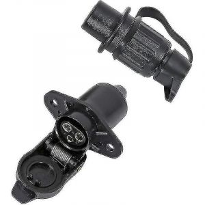 Prise de remorque &agrave; 3 broches et prise de remorque 12v prise de remorque &eacute;tanche &agrave; 3 broches femelle m&acirc;leprise d'attelage &agrave; 3 broches s'adapte &agrave; la remorque camion camping-car tracteur de voiture agri - Neuf