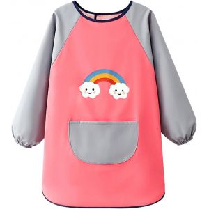 KALANKA-Tablier Peinture Enfant, Blouse Peinture Enfant, pour Enfants de 6 à 12 Ans, Tablier de Bricolage Enfants pour garçons et Filles pour lécole, Peinture, Cuisine, activités - Neuf