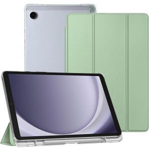 Coque Pour Samsung Galaxy Tab A9 (8,7 Pouces) Protection Antichoc Silicone Renforc&eacute; Avec Porte-Stylet - Vert - Neuf