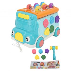 Jouet &Eacute;ducatif Multifonctionnel Pour Enfants Bus Bilingue Jeu Interactif Whack-A-Mole Marteau Tri Des Formes Correspondance Des Couleurs &Acirc;ge 3+ Sans Piles Durab - Neuf