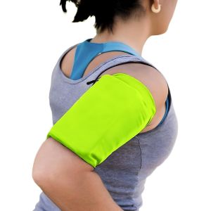 Kal-Support De Téléphone Pour La Course À Pied Extensible - Taille Xl - Brassard De Téléphone 15-19 Pouces De Circonférence De Bras - Brassard De Sport U2013 Vert Fluo - Neuf