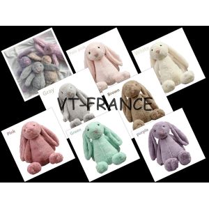 Lapin Longue Oreille Peluche Douce, Couleur: Au Choix, Taille: 35cm - Neuf