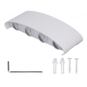 Hjlian Applique Murale Led Decorative, Boitier Blanc, Eclairage Blanc, Eclairage D'interieur, Pour Hotel, Jardin, Chambre A Coucher, 90-265 V, 8 W - Neuf