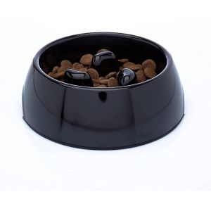 Gamelle Anti Glouton Pour Chien, Antidérapante | Nombreuses Couleurs & Tailles | Pour Petit, Moyen Gros & Grand | Bol D'alimentation Lente En Mélamine Chat Chiot | Noir, 140 Ml - Neuf