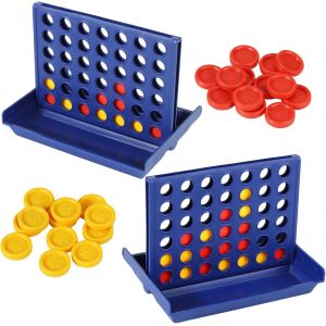 2pcs Mini Puissance 4 Classique Pour Enfants, Petits Jeux De Soci&eacute;t&eacute; Pour Enfants Et Parents Pour Jouet Anniversaires, Faveurs De F&ecirc;te[Z1877] - Neuf