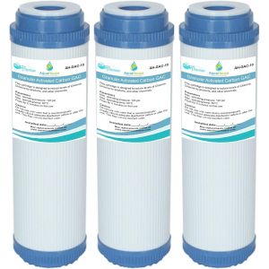 Gac-10 Lot de 3 Cartouches pour l'Osmose Inverse-Filtre &agrave; Eau au Charbon Actif Granulaire-pour l'ensemble de la Maison,l&iquest;Eau Potable-25,4 cm - Neuf