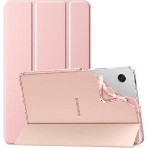 KALANKA-Coque Compatible avec Samsung Galaxy Tab A11/A9 8,7 Pouces (2025/2023) SM-X130/X133/X135/X110/X115/X117, &Eacute;tui de Protection Arri&egrave;re en TPU Translucide Givr&eacute;, Or Rose - Neuf