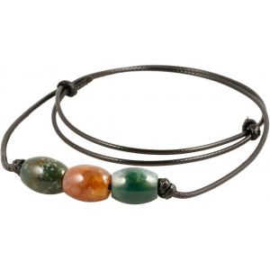 Kal-Protection Chakra Collier En Pierre De Cristal Naturelle, Collier En Perle D'energie Ovale Avec Cordon Réglable Ciré Pour Femme Et Homme, 9.4""-15.3 - Neuf