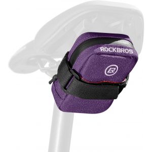 Sacoche De Selle Vélo Arrière Mini Sac De Queue 0,35l Rangement Gonfleur De Co2 Pour Vélo Sac De Siège Réfléchissant Sangle Scratch Universel Léger Pour Cyclisme Vtt Scooter Violet - Neuf