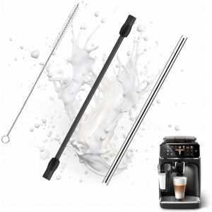 Tuyau à lait Siemens Eq6, pièces de rechange Eq6, tuyau à lait Siemens Eq6, tube à lait en acier inoxydable et brosse de nettoyage, compatible avec les machines à café Siemens Eq6 Series, Bosch - Neuf