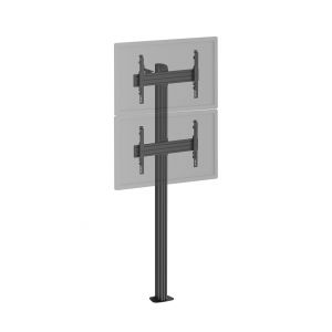 Support TV sur pied - 2 &eacute;crans 40''-65'' Hauteur 240cm &agrave; visser noir - Neuf