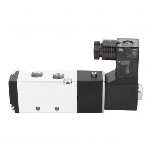 Electrovanne en aluminium 2 positions 5 voies, tete haute precision, connexion filetee pour AirDC24V - Neuf