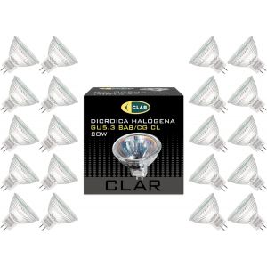 Ampoule Halogene 20w,Ampoule 12v,Spot 12v,Lampe Halogene,Ampoule Gu5.3,Ampoule Alogene,Spot Halogene,Lampe Halogène (Pack 20) - Neuf