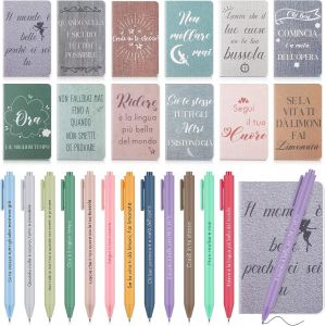 12 par Cadeaux de Remerciement pour les Collègues 12 Cahiers avec Phrases de Motivation Inclus 12 Stylo à Bille avec Gravure Carnet à Thème Floral Petit Carnet Coloré Noël(Style rétro) - Neuf