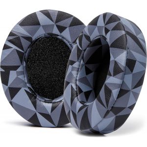 Coussinets pour Beats Studio 2 & 3 (B0501,B0500) avec et sans Fil par Wicked Cushions|Ne Convient Pas à Beats Solo|Cuir PU Souple,Mousse améliorée et adhésif Plus résistant|Geo Grey - Neuf