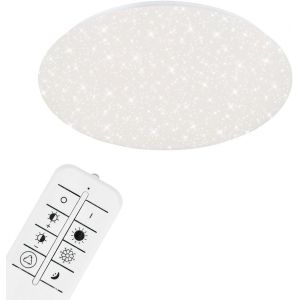 Kal-Leuchten Lampe De Plafond Led Blanc Étoilé Avec Température De Couleur Réglable Par Télécommande U2013 Dimmable, 40w U2013 Diamètre 49,5 Cm 3328-016 Blanc - Neuf