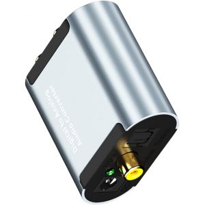 1 Ensemble De Convertisseur Audio Numérique Optique Adaptateur Audio Convertisseur Numérique Adaptateur De Convertisseur Audio Doré Alliage D'Aluminium - Neuf