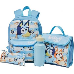 CHECARZHN--NO1-Bingo Sac À Dos Pour Enfant Sac À Déjeuner, Trousse À Crayons Et Bouteille D'Eau, Bleu, Moderne - Neuf