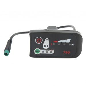 Panneau D'affichage Led Pour Velo Electrique, Compteur De Puissance Avec Prise Male 5 Broches Etanche Pour Guidon 22,2 Mm 36 V - Neuf