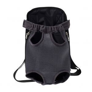 Hjlian Sac De Transport Portable Pour Animaux De Compagnie, Chat, Chien, Sac A Dos Respirant A L'avant, Sac De Voyage Avec Jambes Sorties (Gris-S) - Neuf