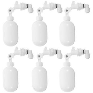 Robinets À Flotteur Automatiques Haut De Gamme Pour Aquariums ¿ Durables, Faciles À Installer, Lot De 6 Avec Convertisseurs, Blancs, Design Compact - Neuf