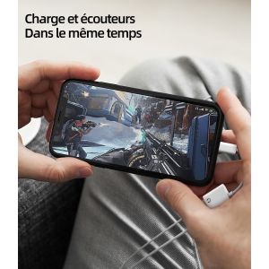 Headphone Adapter For Iphone 14 Pro (2pack) For Lightning Dual Jack Charger Splitter Earphone Audio Cable For Apple Headset Accessories Cable Charging For Ipad Pro Air Mini Headphone Adapter - Neuf