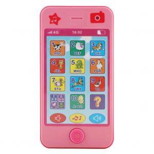 Langue Des Enfants Musical Multifonctionnel T&eacute;l&eacute;phone Portable Suspendu Lit Cloche B&eacute;b&eacute; Anglais Rose - Neuf