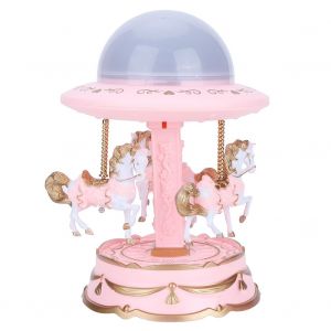 Hjlian Jolie Boite A Musique Rotative Avec Projection Lumineuse Pour Decoration D'interieur, Cadeau D'anniversaire - Neuf