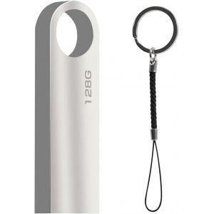 Cl&eacute; USB 128 Go, Mini Clef USB 128 GB USB 2.0 Flash Drive Memory Stick Cle USB 128 giga avec Crochet pour Ordinateur Portable/PC/Voiture etc - Neuf