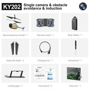 Ky202 Noir Bee 4ch 6 Axes 4k Double Cam&eacute;ra Air Geste &Eacute;vitement D& 39;Obstacles Vol Stationnaire Intelligent H&eacute;licopt&egrave;re Rc Rtf ( With 1 Battery, Yellow 4k Single Camera Variant ) - Neuf