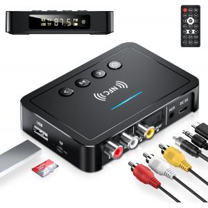 VornixorSarlshop-metteur Bluetooth, Adaptateur R&eacute;cepteur Transmetteur Bluetooth 5.0 3 en 1, FM Voiture Audio 3,5mm Jack HiFi,RCA/AUX/Optique/Coaxial pour TV/PC/Syst&egrave;me St&eacute;r&eacute;o/Casque/Haut-parleurs - Neuf