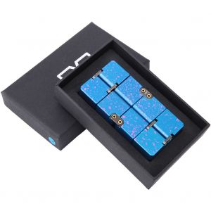 Jouet de bureau en alliage d'aluminium, cube magique anti-stress, bleu - Neuf