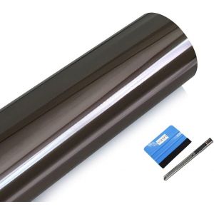 Kalanka-Film Autocollant En Vinyle Brillant Gris Effet Miroir Sans Bulles Pour Voiture, Vélo, Moto - 30 Cm X 150 Cm - Neuf