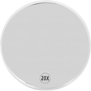 Kal-Miroir De Maquillage Loupe, Miroir Grossissant 20x Avec 3 Ventouses, Gain De Place, Miroir De Maquillage Rond Portable À Forte Aspiration Pour Salle De Bain (Blanc) - Neuf