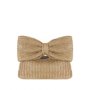 Paille Sac &agrave; main pour les Femmes, &Eacute;t&eacute; Tiss&eacute; Sac &agrave; main, la Main de Paille Sac avec un Arc, Jaune Paille de Fourre-tout pour la F&ecirc;te et les Vacances 2024 - Neuf