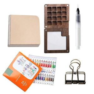 Palette De Peinture De Voyage,Ensemble D'aquarelle Portable - Neuf